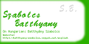 szabolcs batthyany business card